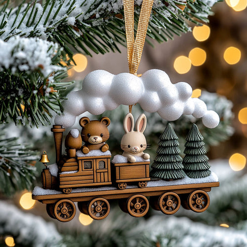 Winter Animal Ride WJ2711162CL Christmas Ornament