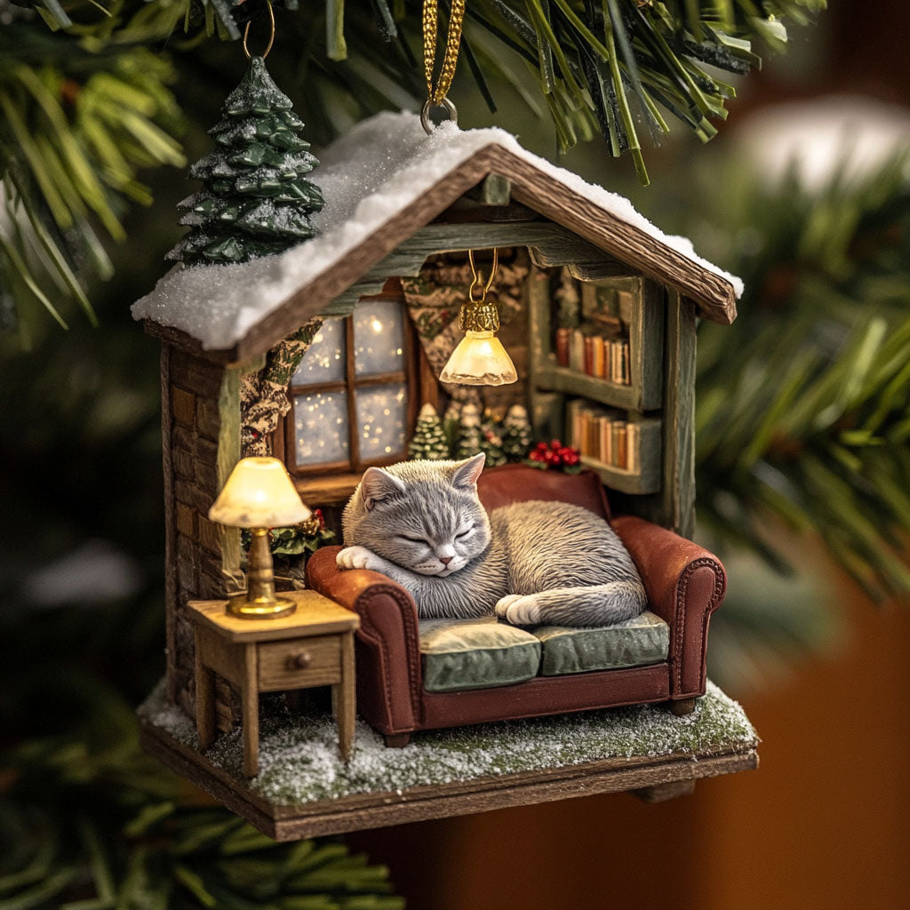 Winter Cat Lounge WJ2511017CL Christmas Ornament