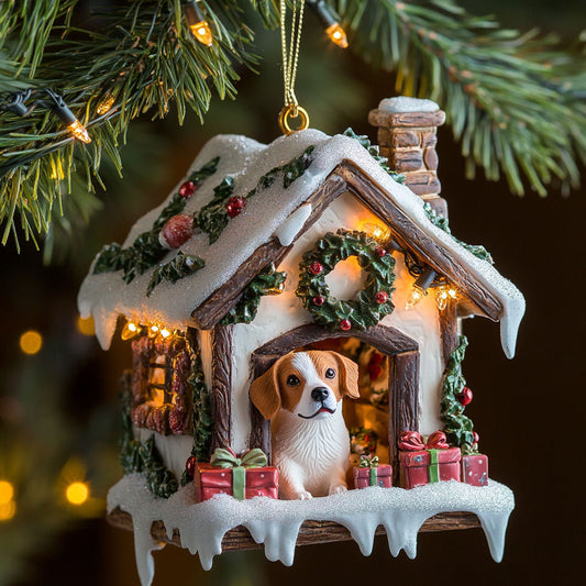 Winter Dog Kennel WJ2511044CL Christmas Ornament