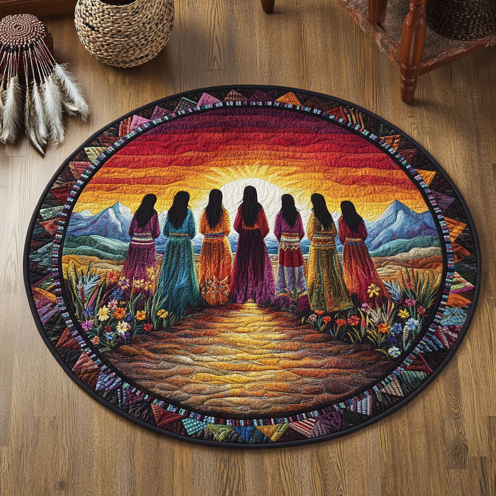 Women Of The Land WJ1507042CL Quilted Round Mat