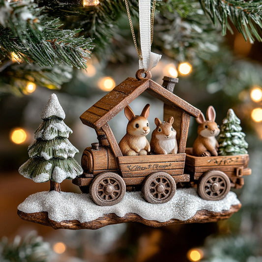 Wooden Train Friends WJ2711164CL Christmas Ornament